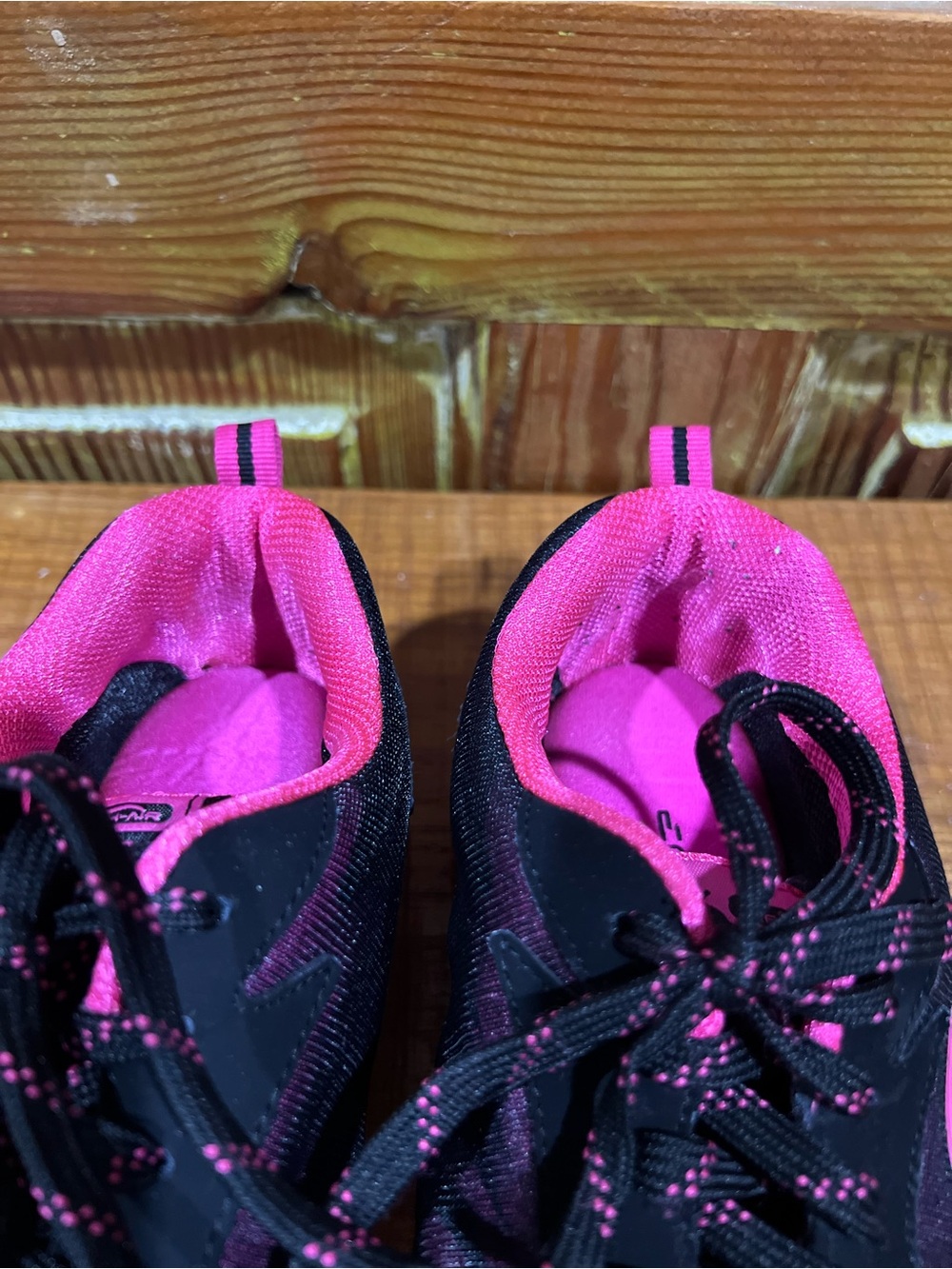 Skechers Black Athletic Sneakers with Pink Accents - Picture 10 of 11